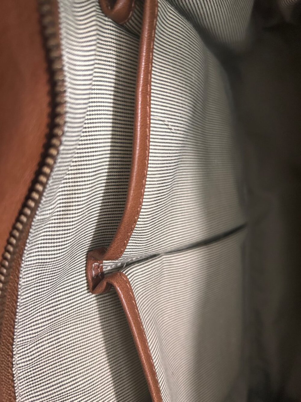 Brown Genuine Leather Woven Tote Satchel Shoulder Bag - Picture 14 of 16